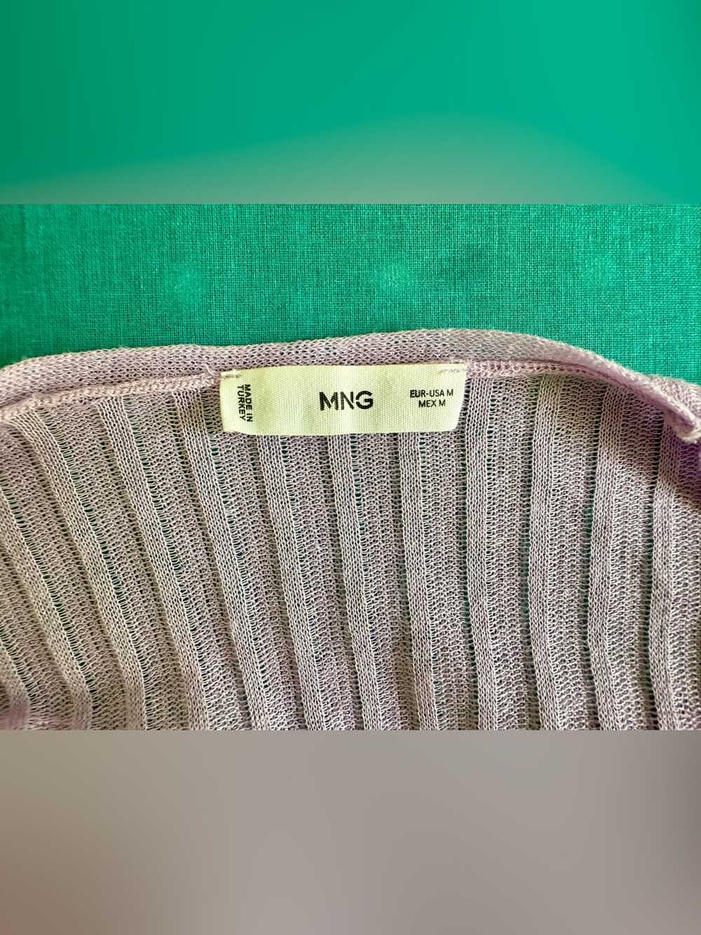 Mango Lilic Purple Knit Tue-Front Cardigan Long Sleeve Sweater - Picture 7 of 9